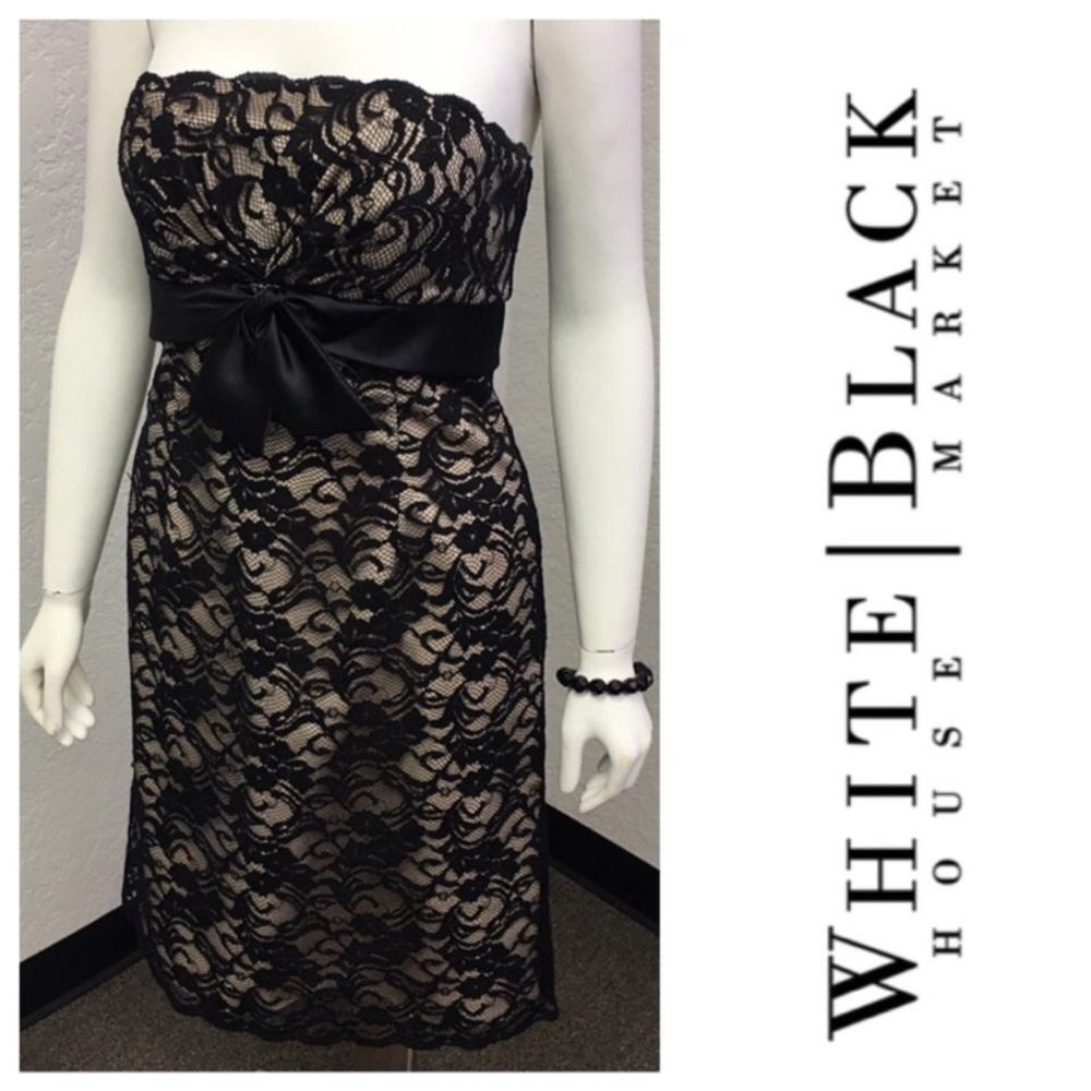 WHBM Strapless Lacey dress